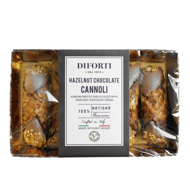 Diforti 430g Gluten Free Hazelnut Chocolate Cannoli - Old Railway Line Garden Centre