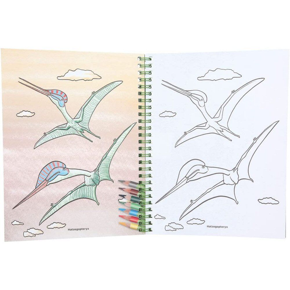 Depesche - Dino World album à colorier avec crayons de couleur Depesche - Dino World album à colorier avec crayons de couleur
