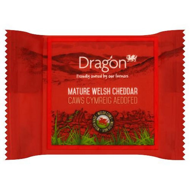 Dragon Mature Cheddar Wedge 180g - Old Railway Line Garden Centre