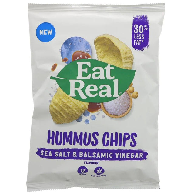 Eat Real 135g Sea Salt & Balsamic Hummus Crisps - Old Railway Line Garden Centre