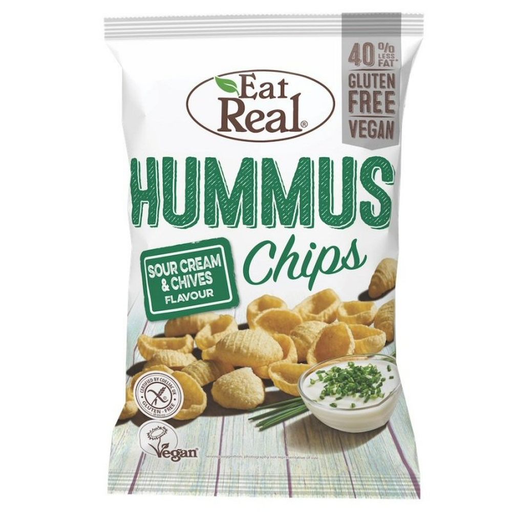 Eat Real 135g Sour Cream & Chive Hummus Chips - Old Railway Line Garden Centre