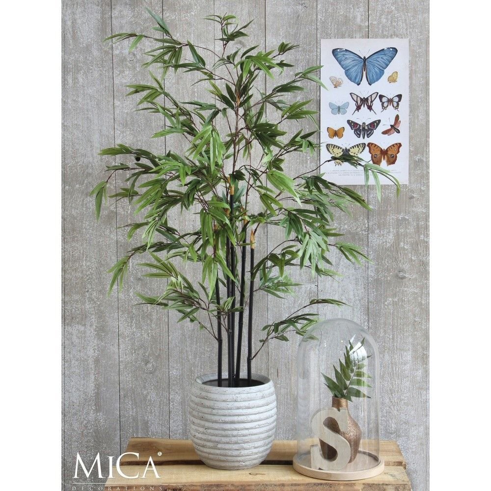 Edelman 140cm Mica Decorations Artificial Bamboo Plant with Black Pot - Old Railway Line Garden Centre