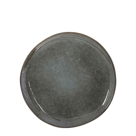 Edelman 20.5cm Green Tabo Ceramic Plate - Old Railway Line Garden Centre