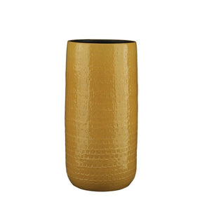 Edelman 50cm Ochre Yellow Floyd Ceramic Vase - Old Railway Line Garden Centre