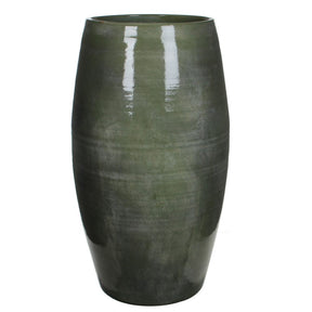 Edelman 70cm Lester Terracotta Vase - Green - Old Railway Line Garden Centre