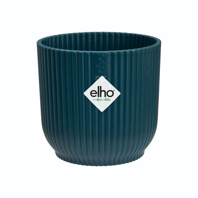 Elho 11cm Deep Blue Vibes Fold Round Pot - Old Railway Line Garden Centre
