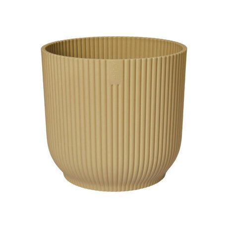 Elho 14cm Butter Yellow Vibes Fold Round Pot - Old Railway Line Garden Centre
