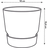 Elho 14cm Leaf Green Greenville Round Planter - Old Railway Line Garden Centre