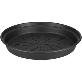 Elho 14cm Living Black Green Basics Saucer - Old Railway Line Garden Centre