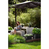 Elho 18cm Living Black Greenville Round Planter - Old Railway Line Garden Centre