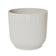 Elho 18cm Silky White Vibes Fold Round Pot - Old Railway Line Garden Centre