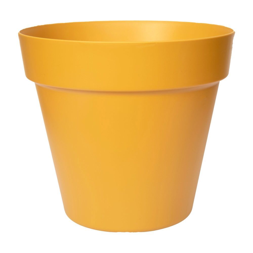Elho 20cm Mustard Yellow Paris Flower Pot - Old Railway Line Garden Centre