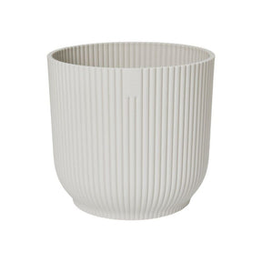 Elho 22cm Silky White Vibes Fold Round Pot - Old Railway Line Garden Centre