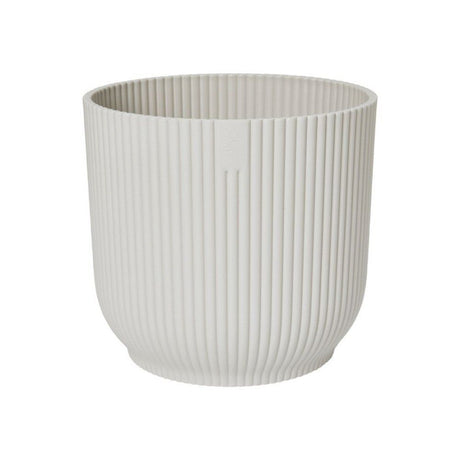 Elho 22cm Silky White Vibes Fold Round Pot - Old Railway Line Garden Centre