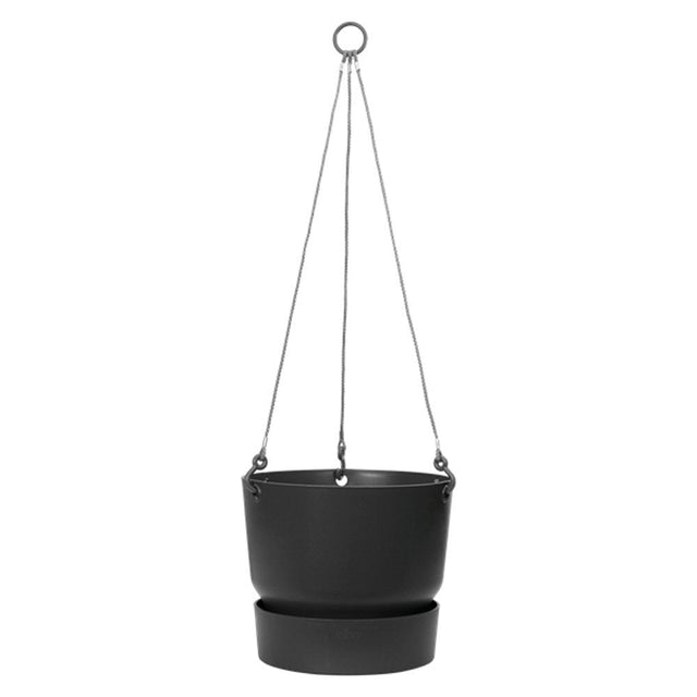 Elho 24cm Living Black Greenville Hanging Basket - Old Railway Line Garden Centre