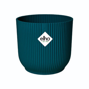 Elho 25cm Deep Blue Vibes Fold Round Pot - Old Railway Line Garden Centre