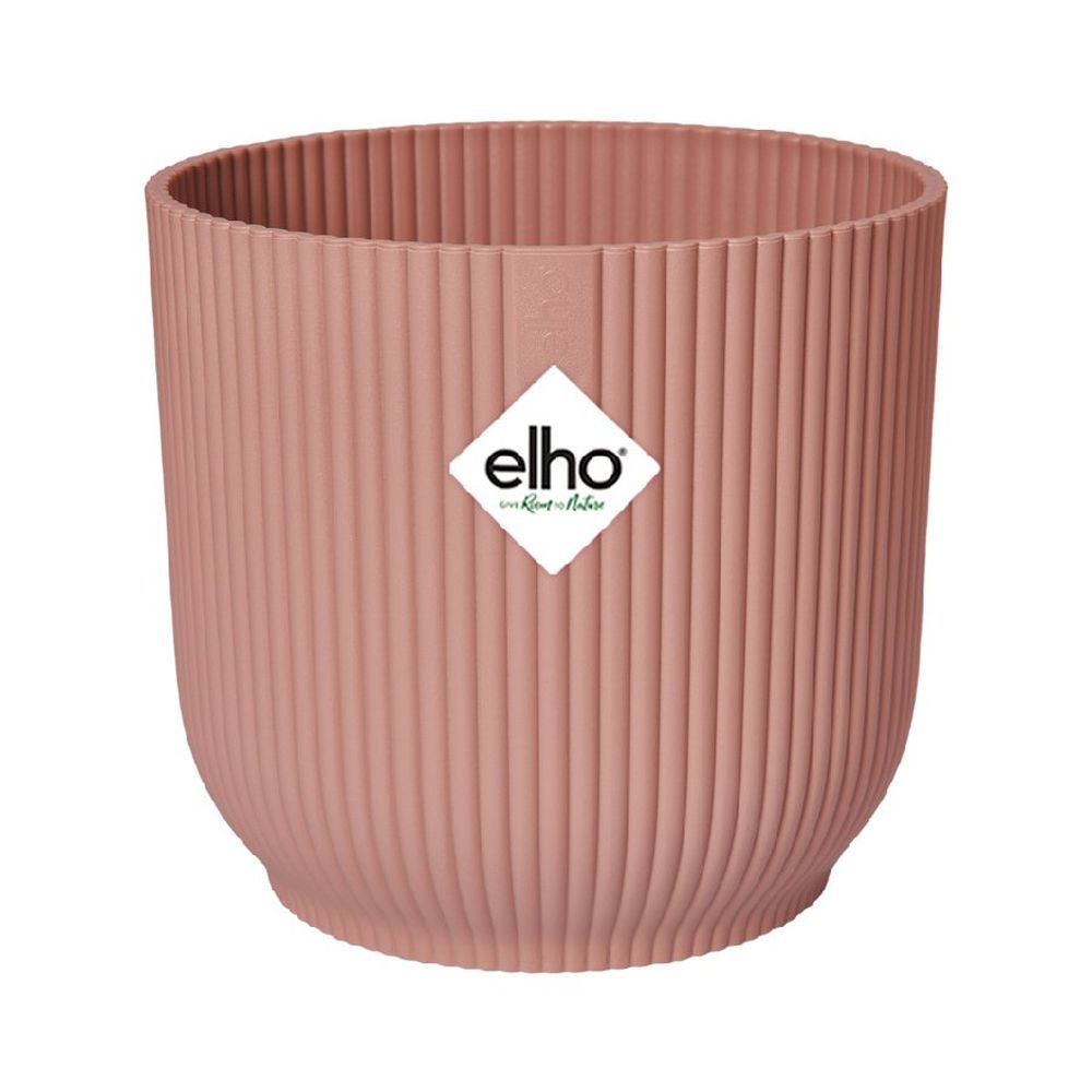 Elho 25cm Delicate Pink Vibes Fold Round Pot - Old Railway Line Garden Centre