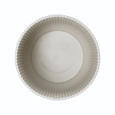 Elho 25cm Silky White Vibes Fold Round Pot - Old Railway Line Garden Centre