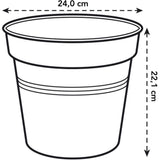 Elho 24cm Living Black Green Basics Growpot