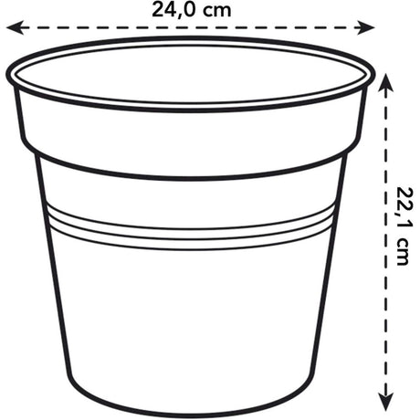 Elho 24cm Living Black Green Basics Growpot