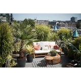 Elho 30cm Living Black Greenville Round Planter - Old Railway Line Garden Centre