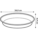 Elho 34cm Living Black Green Basics Saucer - Old Railway Line Garden Centre