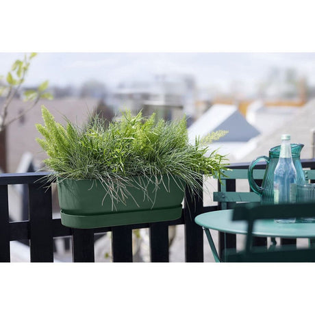 Elho 52cm Leaf Green Greenville Easy Balcony Planter - Old Railway Line Garden Centre