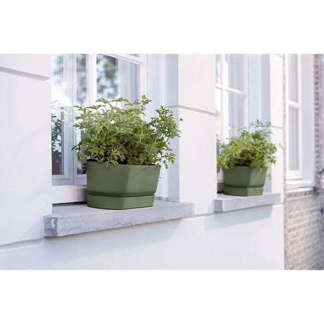 Elho 70cm Leaf Green Greenvillle Long Trough Planter - Old Railway Line Garden Centre