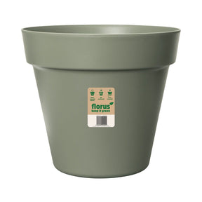 Elho Florus 47cm Olive Green Paris Flower Pot - Old Railway Line Garden Centre