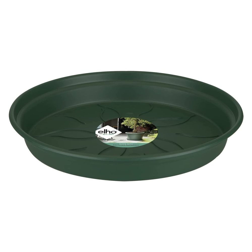 Elho Green Basics 14cm Leaf Green Saucer - Old Railway Line Garden Centre