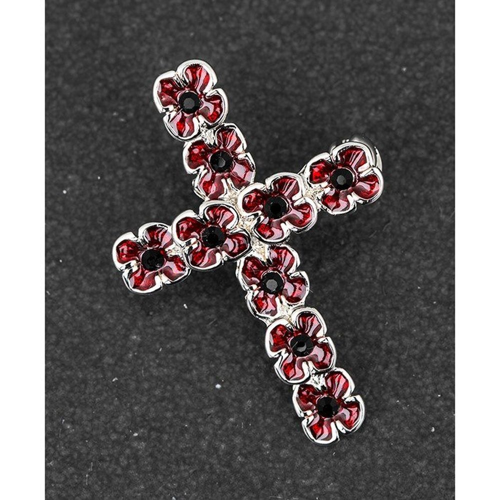 Equilibrium Poppy Cross Brooch - Old Railway Line Garden Centre