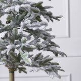 Everlands 2.4m (8ft) Snowy Alpine Fir Artificial Christmas Tree