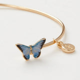 Fable England 7cm Gold Plated Butterfly Bangle - Old Railway Line Garden Centre