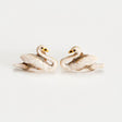 Fable England Enamel Swan Stud Earrings - Old Railway Line Garden Centre