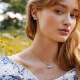 Fable England Enamel Swan Stud Earrings - Old Railway Line Garden Centre