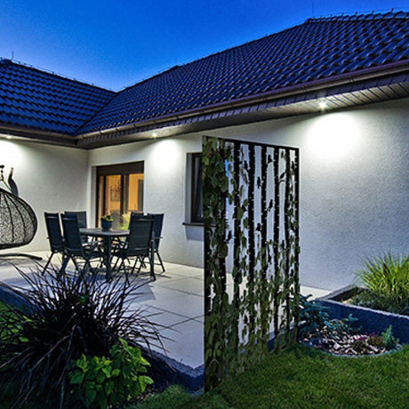 Fallen Fruits 186cm Black Birds Metal Privacy Screen - Old Railway Line Garden Centre