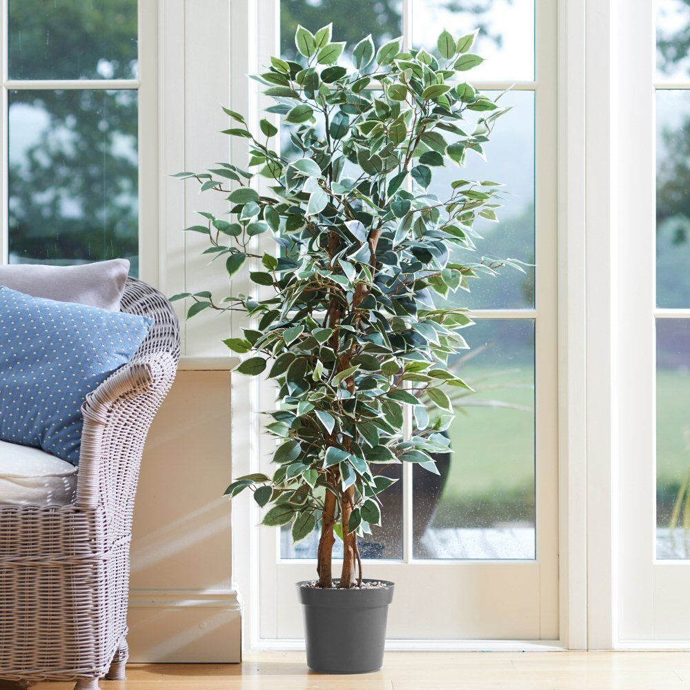 Faux Decor 130cm Artificial Weeping Fig Houseplant - Old Railway Line Garden Centre