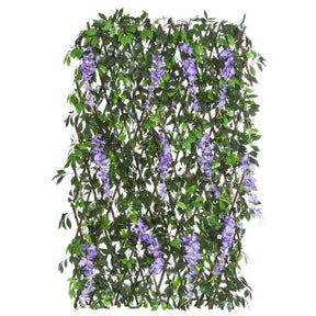 Faux Decor 180 x 90cm Artificial Wisteria Expanding Trellis - Old Railway Line Garden Centre