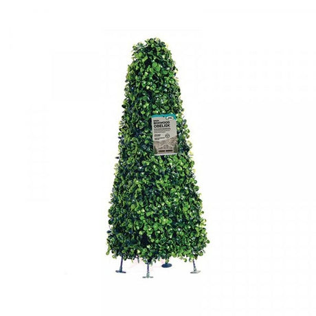Faux Decor 60cm Artificial Boxwood Obelisk - Old Railway Line Garden Centre
