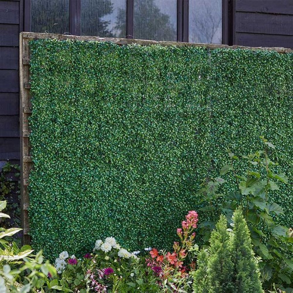 Faux Decor 60x40cm Artificial Boxwood Screening Panel - Old Railway Line Garden Centre