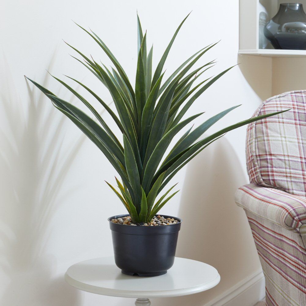 Faux Decor 62cm Artificial Spiky Sisal Houseplant - Old Railway Line Garden Centre