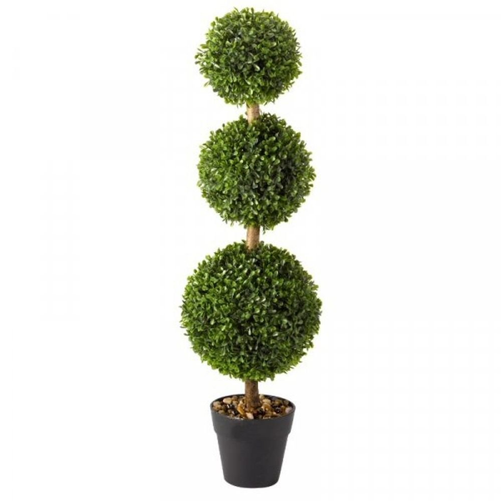 Faux Decor 80cm Trio Artificial Topiary Tree - Old Railway Line Garden Centre