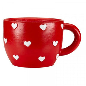 Flamboya 28cm Teacup Heart Planter - Old Railway Line Garden Centre