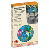 Flamboya 50cm Glass Hummingbird Table - Old Railway Line Garden Centre