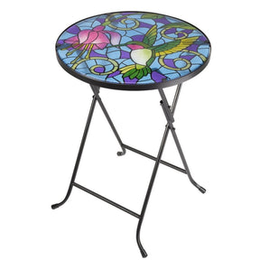 Flamboya 50cm Glass Hummingbird Table - Old Railway Line Garden Centre