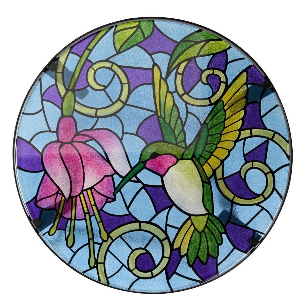 Flamboya 50cm Glass Hummingbird Table - Old Railway Line Garden Centre