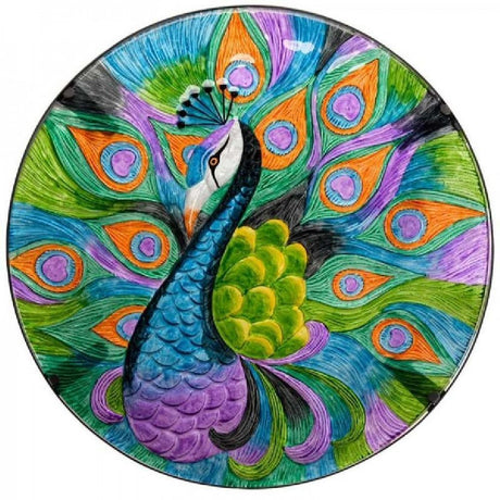 Flamboya 60cm Extra Large Glass Peacock Table - Old Railway Line Garden Centre