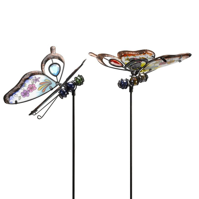 Flamboya 87cm Butterfly Brilliance Border Stake (Choice of 2) - Old Railway Line Garden Centre