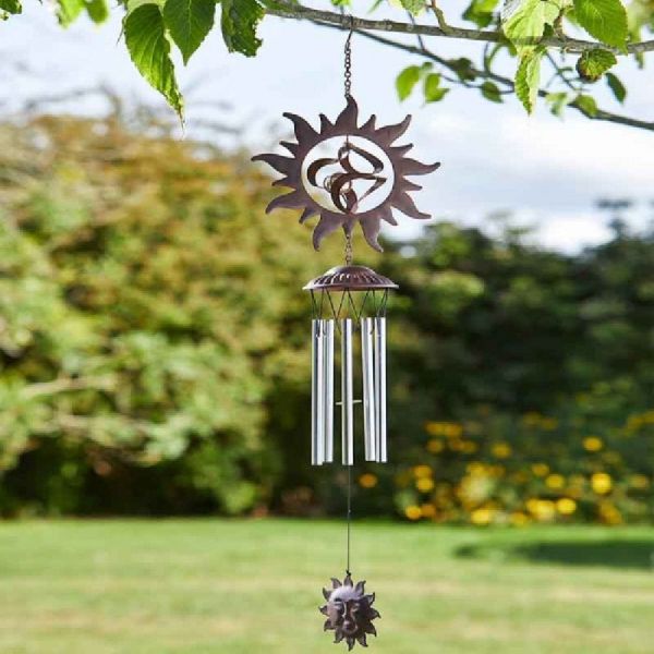 Flamboya Rusty Sun Wind Chime - Old Railway Line Garden Centre