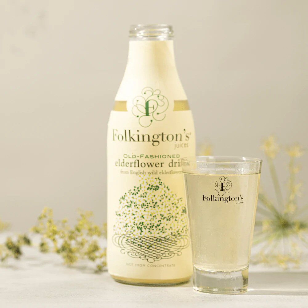 Folkington's 1 Litre Old - Fashioned Elderflower Drink - Old Railway Line Garden Centre